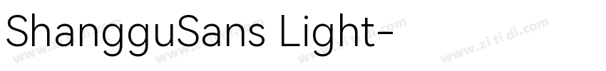 ShangguSans Light字体转换